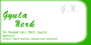 gyula merk business card